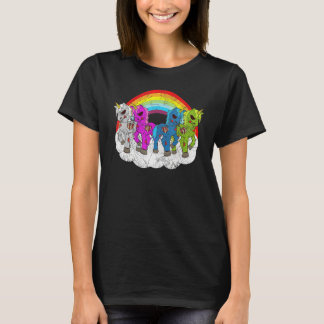 Camiseta Criaturas de Apocalipsis de Unicornio Zombie Hallo