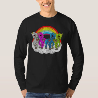 Camiseta Criaturas de la Apocalipsis del Unicornio Zombie H