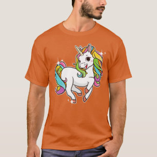 Camiseta Criaturas mágicas de unicornio de salto lindo