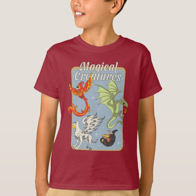 Camiseta Criaturas Mágicas Gráfico Antiguo (Anverso)