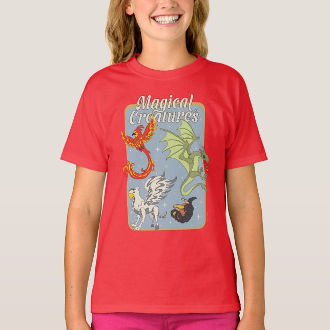 Camiseta Criaturas Mágicas Gráfico Antiguo (Anverso)