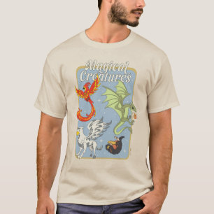 Camiseta Criaturas Mágicas Gráficos Antiguos