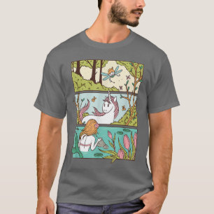 Camiseta Criaturas mágicas Hadas de Sirena de Unicornio