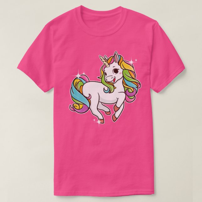 Camiseta Criaturas Mágicas Mitológicas Unicornios Saltarine (Diseño del anverso)
