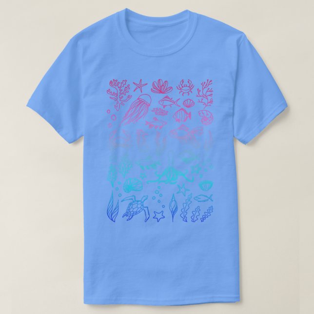 Camiseta Criaturas marinas (Diseño del anverso)