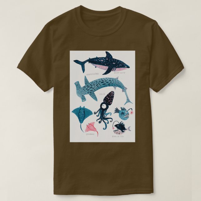Camiseta Criaturas marinas (Diseño del anverso)