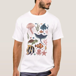 Camiseta Criaturas Marinas Subacuáticas