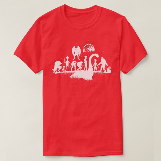 Camiseta Criaturas míticas criptas (Diseño del anverso)