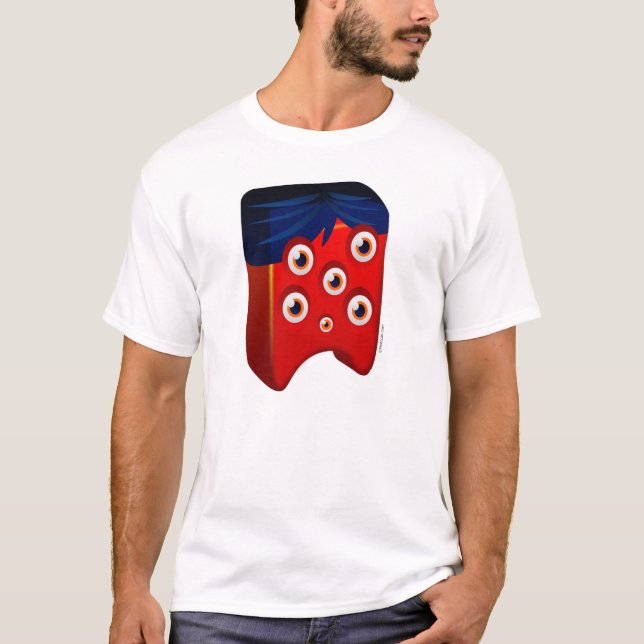 Camiseta Criaturas - rojo (Anverso)