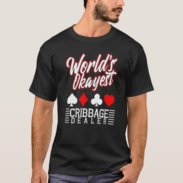 Camiseta Cribbage Player Card Game Board Okayest Navidades (Anverso)
