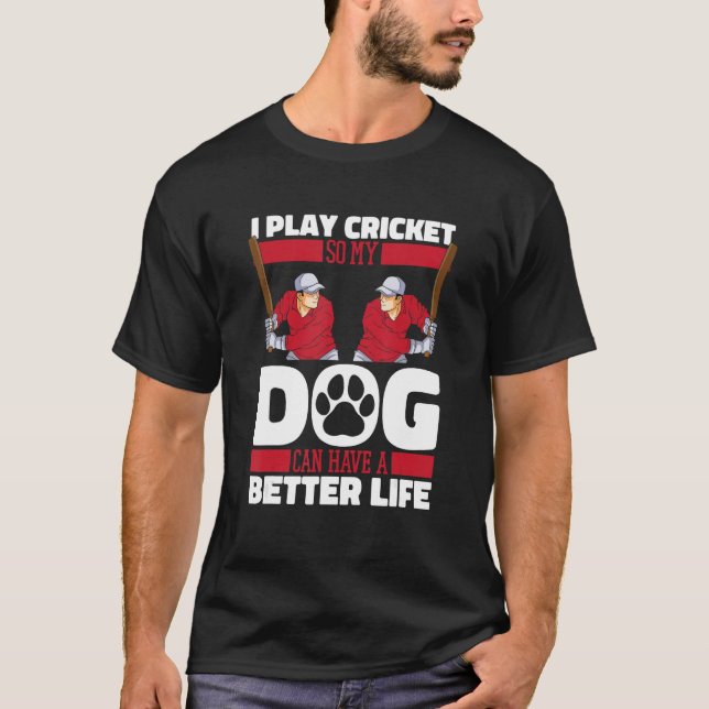 Camiseta Cricket Batsman Umpire  Cricketing Bowler Crickete (Anverso)