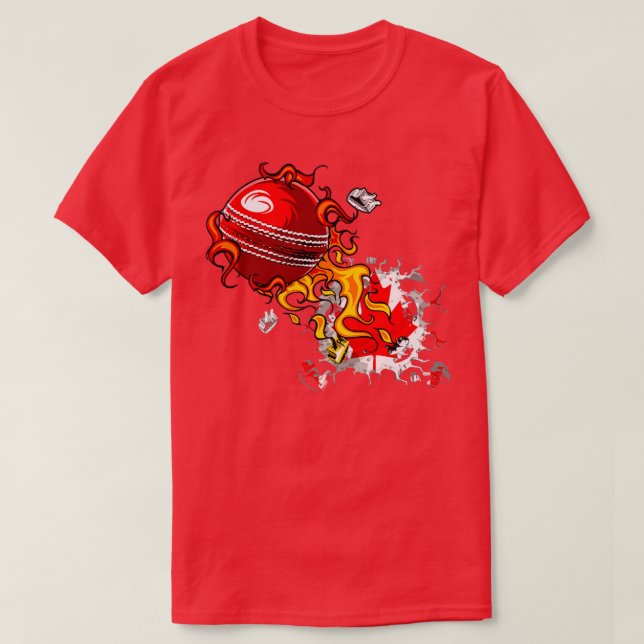 Camiseta Cricket Canadá (Diseño del anverso)