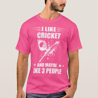 Camiseta Cricket Críquet Quizás Como 3 Personas Bateador Cr