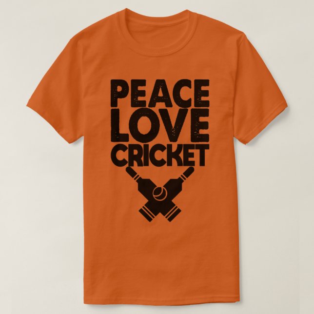 Camiseta Cricket de amor por la paz1 (Diseño del anverso)