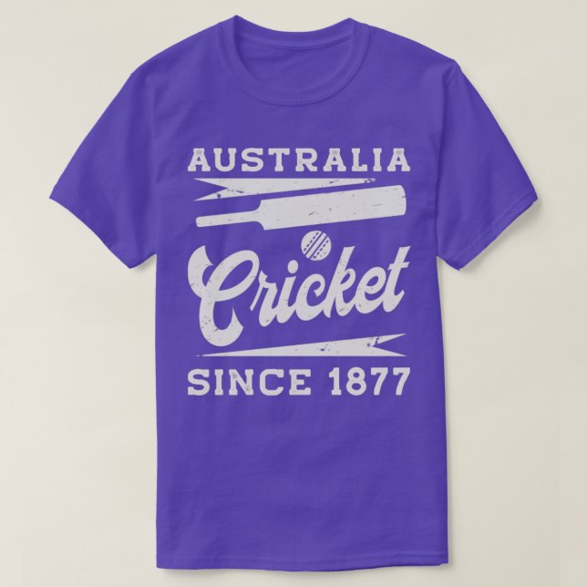 Camiseta Cricket de Australia vintage desde 1877 (Diseño del anverso)
