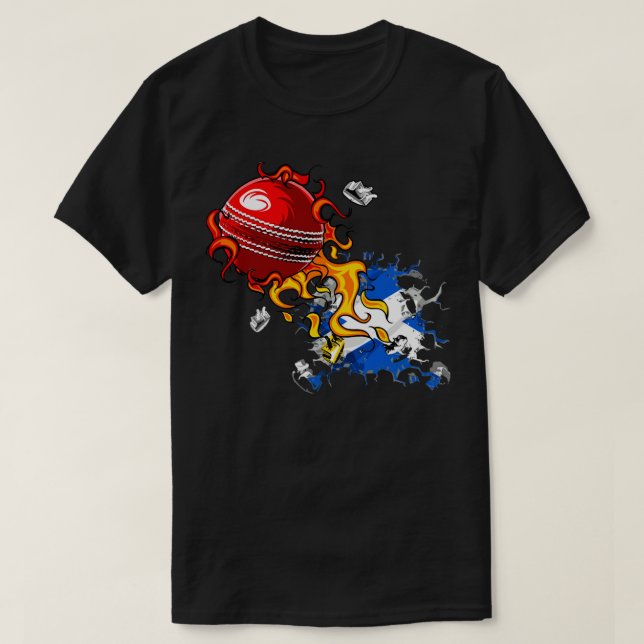 Camiseta Cricket de Escocia (Diseño del anverso)