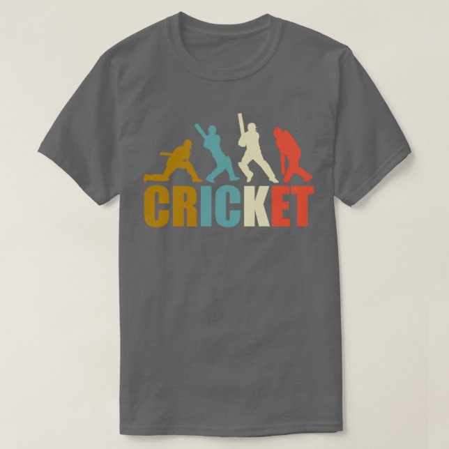 Camiseta Cricket de estilo retro vintage (Diseño del anverso)