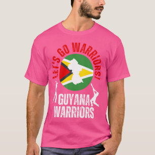 Camiseta Cricket de Guyana con bandera y fanático