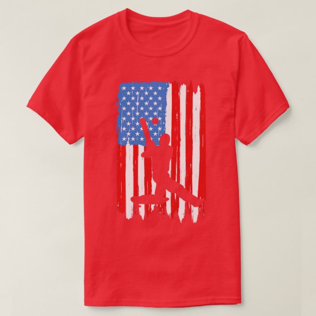 Camiseta Cricket de la bandera estadounidense (Diseño del anverso)