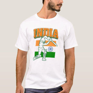 Camiseta Cricket de la India con un regalo de la bandera in