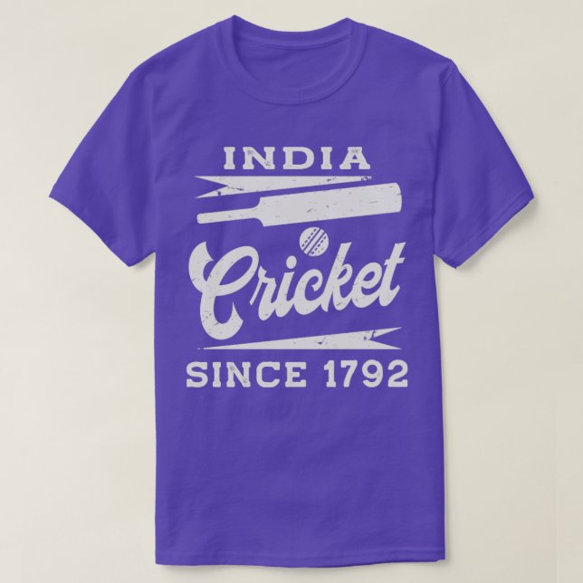 Camiseta Cricket de la India vintage desde 1792 (Diseño del anverso)