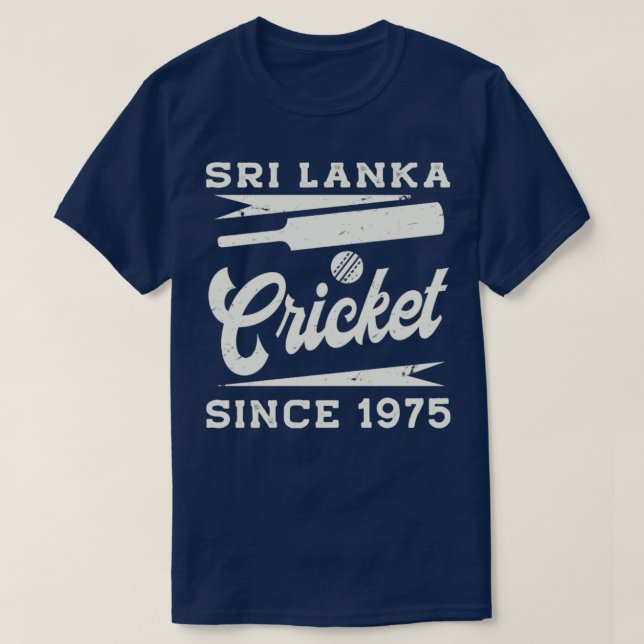 Camiseta Cricket de la Vieja Sri Lanka desde 1975 (Diseño del anverso)