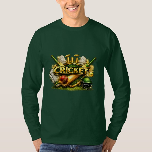 Camiseta Cricket Gold Emblem Sport Inspired Long Sleeve T-S (Anverso)
