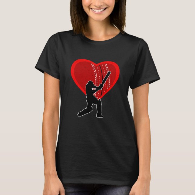 Camiseta Cricket Heart Sport Love Anti Valentines Day (Anverso)