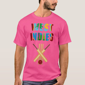 Camiseta Cricket Indias Occidentales Bandera Bate Pelota Po