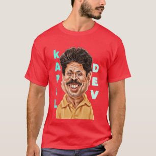 Camiseta cricket kapil dev famoso en la India