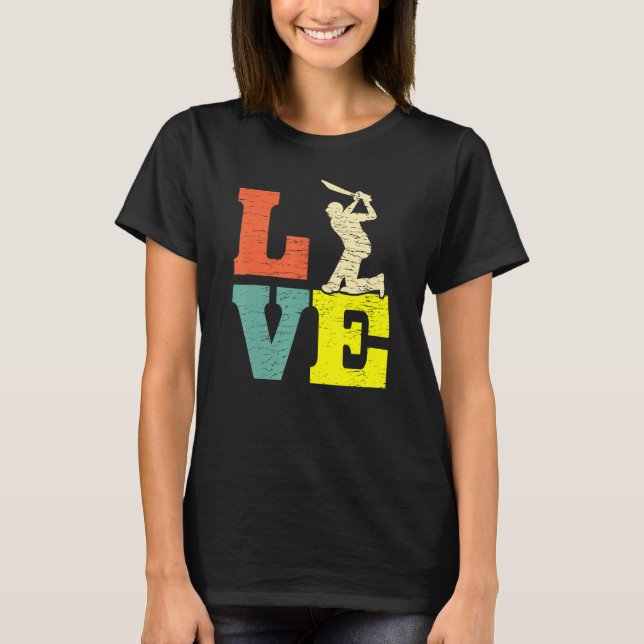 Camiseta Cricket Love Batsman   Cricket Players (Anverso)