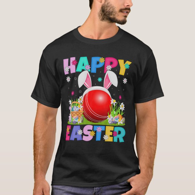 Camiseta Cricket Lover Happy Easter Bunny Cricket Easter Su (Anverso)