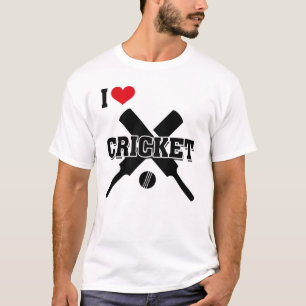 Camiseta Cricket, me encanta el críquet, los murciélagos cr
