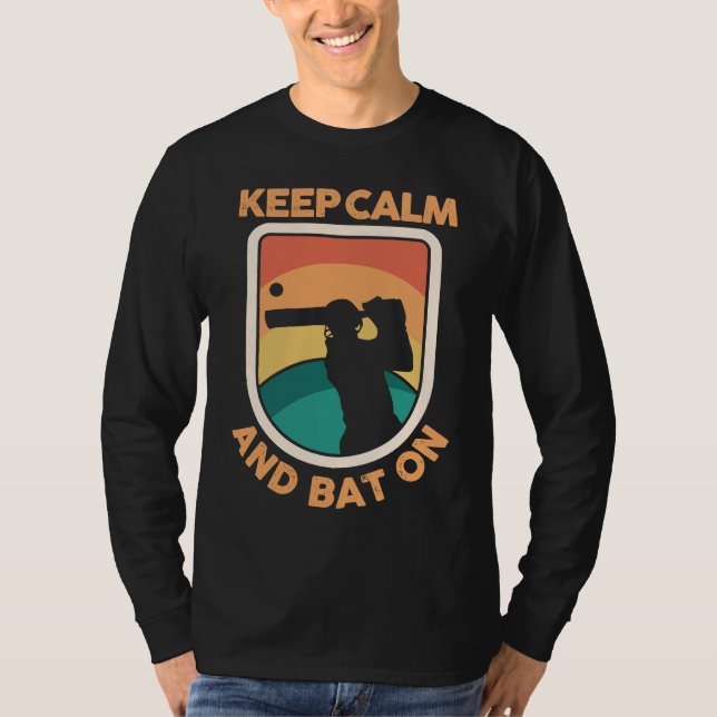 Camiseta Cricket Player Cricketer Athlete Keep Calm And Bat (Anverso)