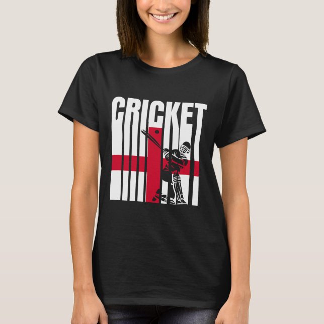Camiseta Cricket Player English Flag  (Anverso)