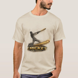 Camiseta Cricket Pure Passion Gold Motion Art Men T-Shirt 