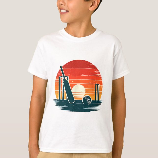 Camiseta Cricket Retro T Cricketer Tsman Lanzador  (Anverso)