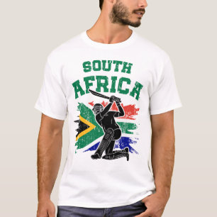 Camiseta Cricket sudafricano, regalo de hincha de la bander
