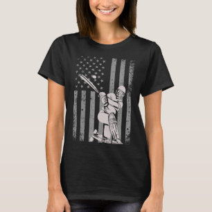 Camiseta Cricket Usa Bandera Americana Aficionado Cricket E