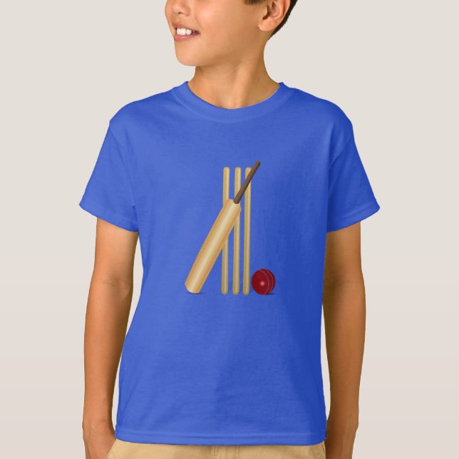 Camiseta Cricket - Wicket, Bat y Ball (Anverso)