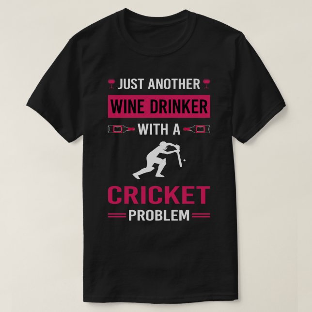 Camiseta Cricket Wine Drinker (Diseño del anverso)