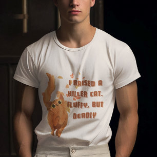 Camiseta Crié a un gato Naranja un asesino Fluffy pero mort
