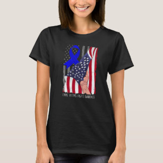 Camiseta Crime Victims Rights Awareness American Flag Blue 