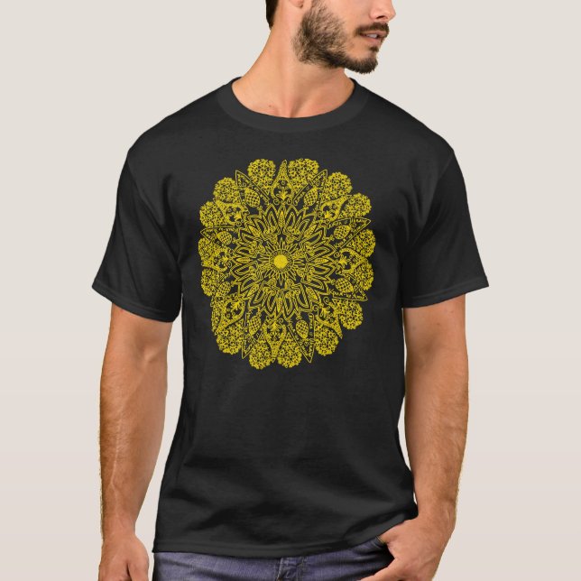 Camiseta Crimea es Ucrania - mandala política (amarilla) Cl (Anverso)