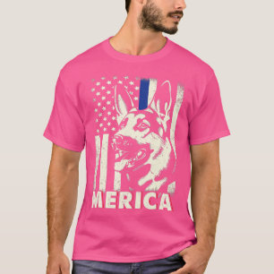 Camiseta Crimen 4 de julio Pastor alemán perro Merica Améri