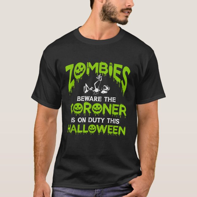 Camiseta Crimen de forense forense espumoso de Halloween (Anverso)