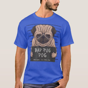 Camiseta crimen de perros de pug malo