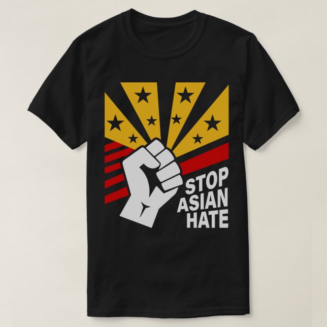 Camiseta Crímenes: apoyo a la comunidad asiática para deten (Diseño del anverso)