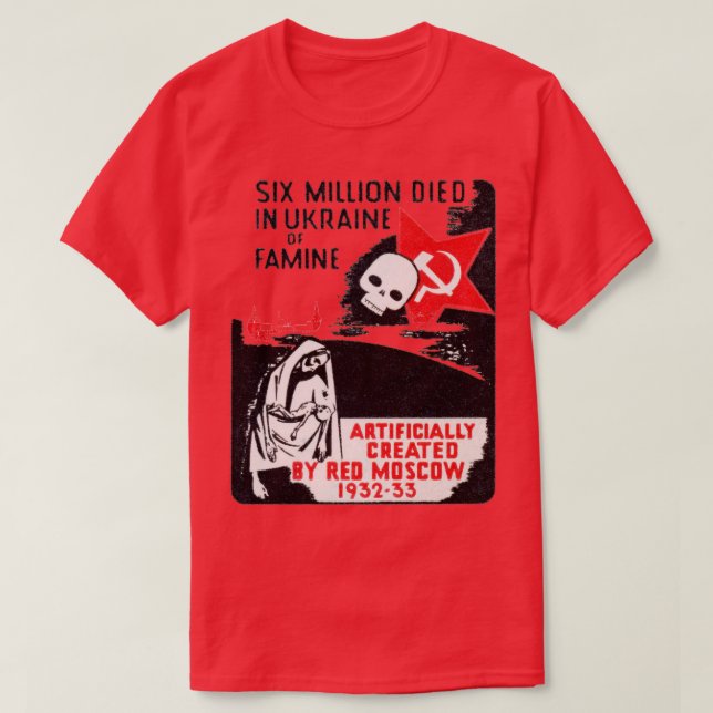 Camiseta Crímenes soviéticos de los años 1930 en Ucrania (Diseño del anverso)
