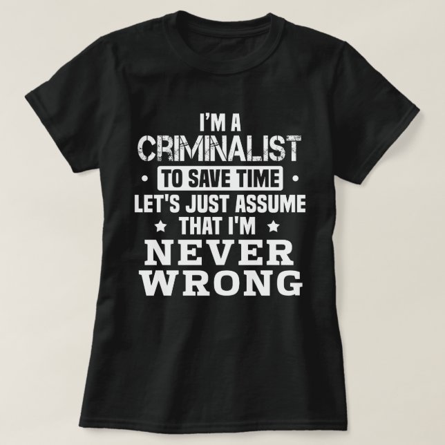 Camiseta Criminalista (Diseño del anverso)